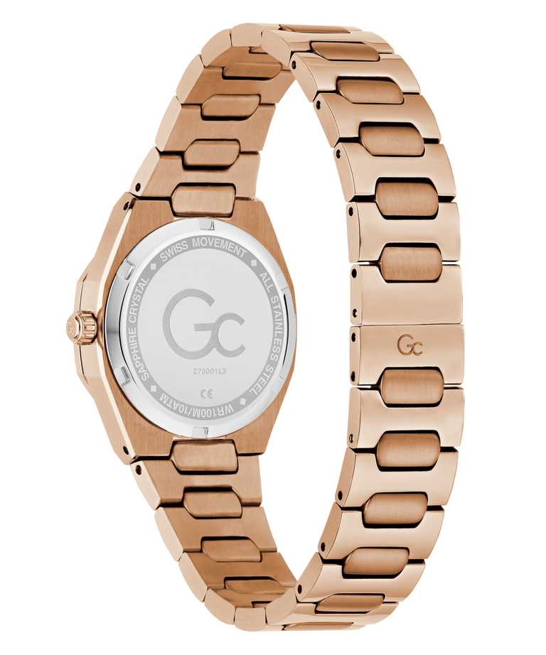 Gc Prodigy Lady Mini Small Size Metal watch with a visible brand logo on a white background