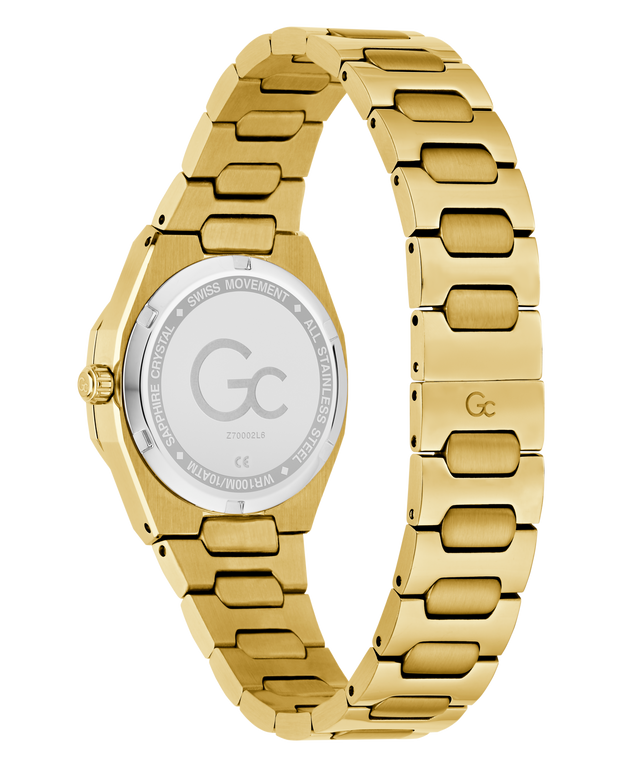 Gold Gc Prodigy Lady Mini Small Size Metal watch with a visible brand logo on a white background