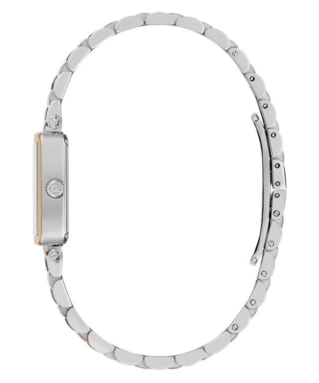 Silver Gc Plaza Mini Small Size Metal watch with a clasp on a white background
