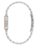 Silver Gc Plaza Mini Small Size Metal watch with a clasp on a white background