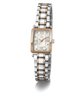 Two-tone Gc Plaza Mini Small Size Metal watch with silver and rose gold band on a white background