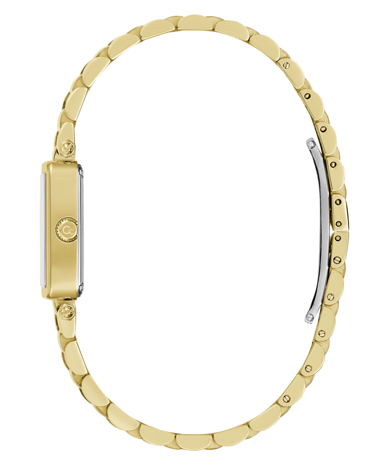 Gold Gc Plaza Mini Small Size Metal watch with a white background