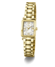 Gold Gc Plaza Mini Small Size Metal wristwatch with a white face on a white background