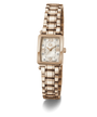 Rose gold Gc Plaza Mini Small Size Metal watch with a white face on a white background