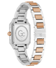 Silver and rose gold Gc SquareCut Lady Mid Size Metal watch with 'GC' brand on a white background