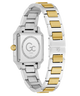 Two-tone silver and gold Gc SquareCut Lady Mid Size Metal watch with 'GC' brand on a white background