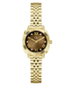 Gc Flair Coussin Mini Small Size Metal with a brown dial on a white background