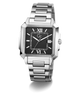Silver Gc SquareCut Metal watch with black dial on a white background
