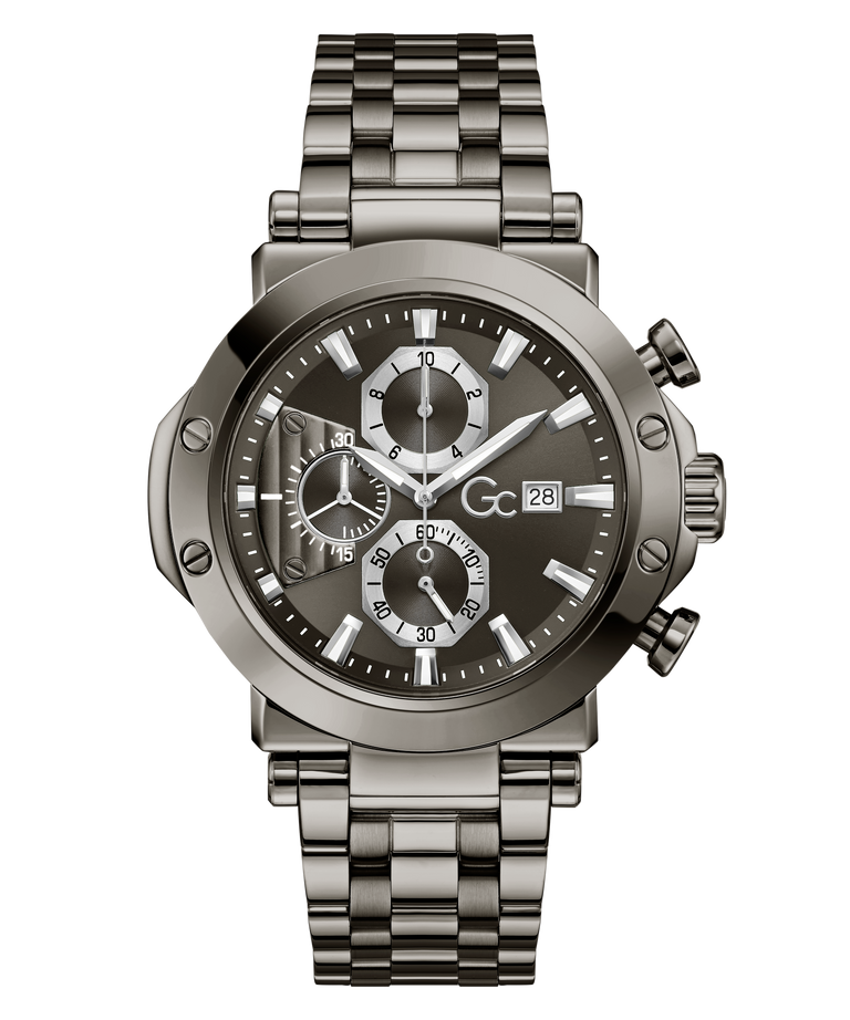 Gc TechnoForce Chrono Metal watch with a dark face on a white background