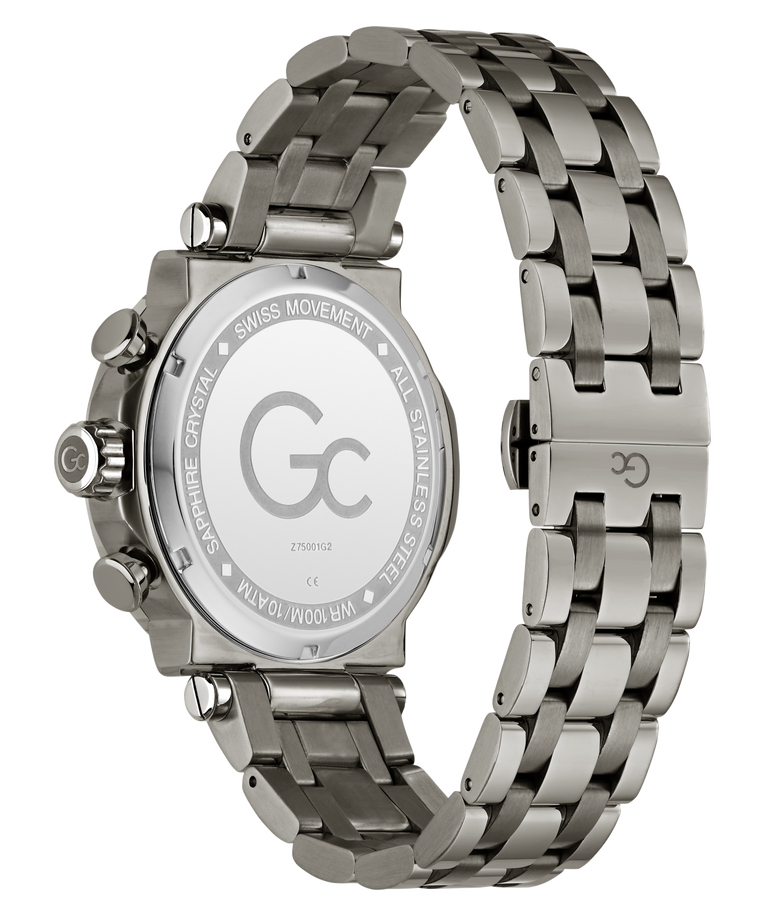 Gc TechnoForce Chrono Metal watch with detailed face and brand logo on a white background
