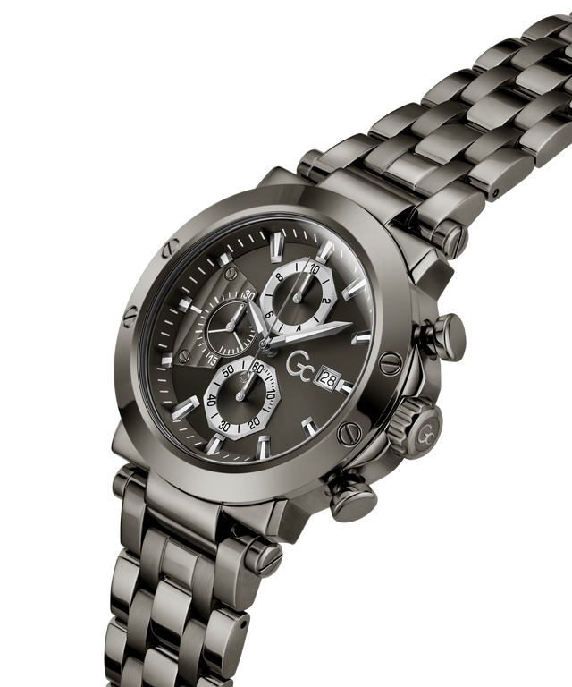 Gc TechnoForce Chrono Metal watch with detailed face on a white background lifestyle