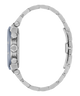 Close-up of a silver Gc TechnoForce Chrono Metal watch with a white background