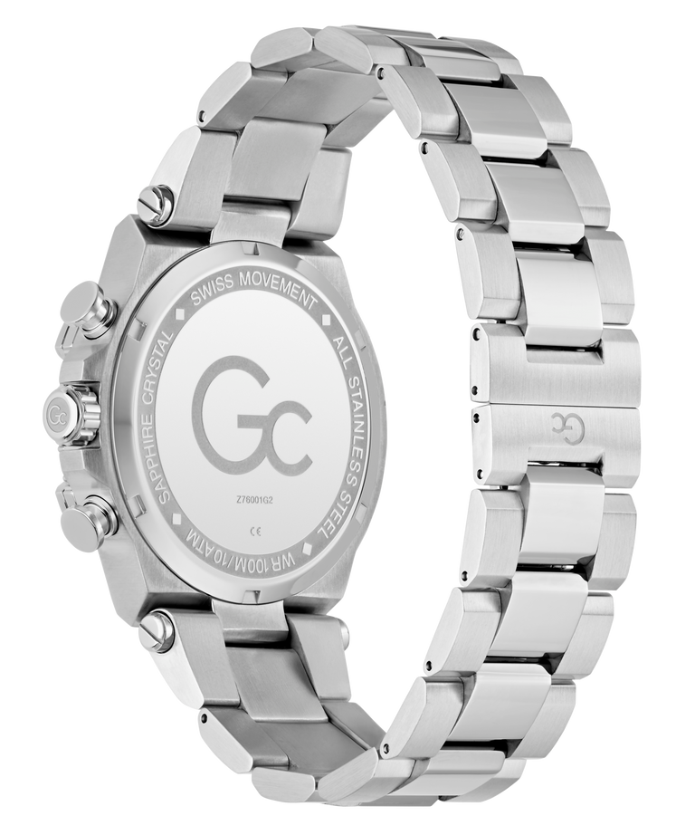 Silver Gc IronForce Chrono Metal with detailed branding on a white background