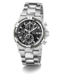 Silver Gc IronForce Chrono Metal with black dial on a white background