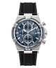 Gc IronForce Chrono Silicone with black strap and blue dial on a white background