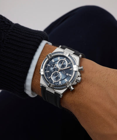Gc IronForce Chrono Silicone on a person's wrist with a neutral background