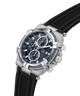 Gc IronForce Chrono Silicone with black strap and silver case on a white background lifestyle