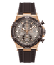 Luxury Gc IronForce Chrono Silicone with rose gold and black strap on a white background
