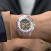 GW0806G4 GUESS Mens Pink Clear Multi-function Watch video