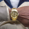 GUESS Mens Gold Tone Day/Date Watch video