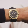 GW0850G2 GUESS Mens Black Gold Tone Analog Watch video