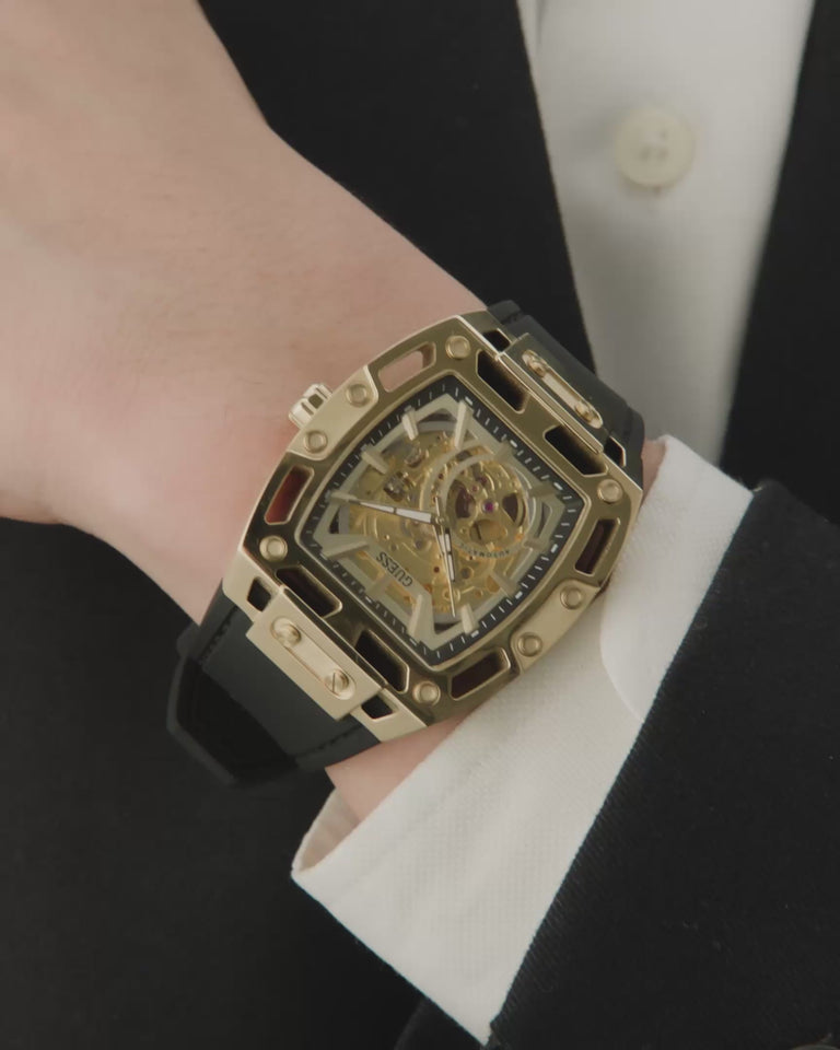 video of man wearing automatic watch