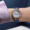 GW0774L3 GUESS Ladies Blue Rose Gold Tone Multi-function Watch video