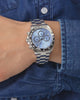 Video of GW1058G1 mens silver watch with ice blue dial