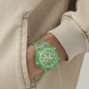 video of green bio based watch at different angles and on wrists
