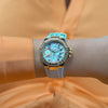 GW0695L1 GUESS Ladies Blue Gold Tone Multi-function Watch angle
