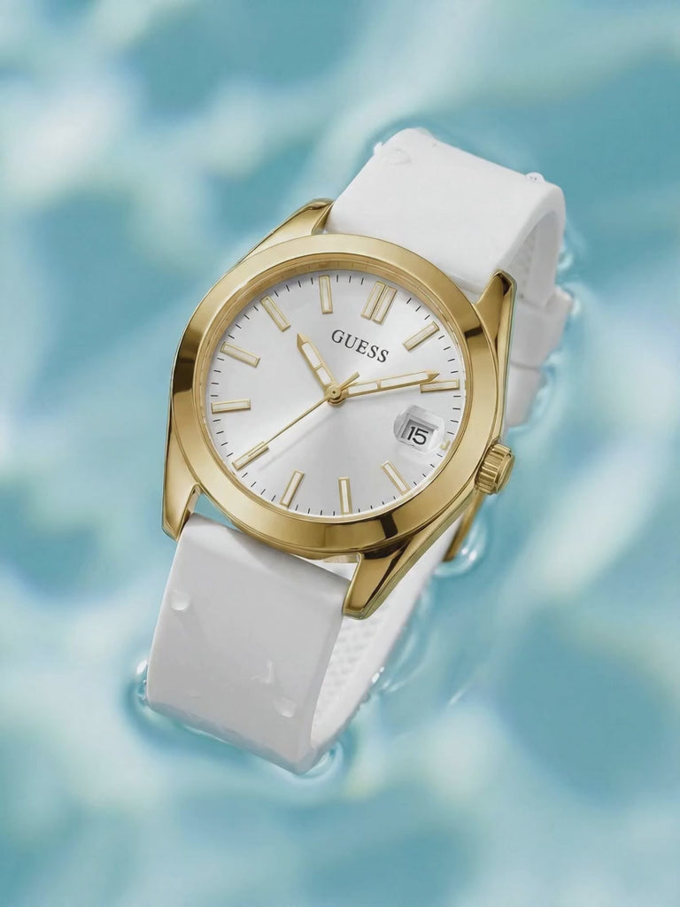 video of womens watch with white strap