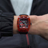 GW0499G4 GUESS Mens Black Red Multi-function Watch angle video