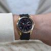 GW0805G2 GUESS Mens Black Gold Tone Analog Watch video