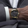 GW0728G2 GUESS Mens Black Gold Tone Analog Watch video
