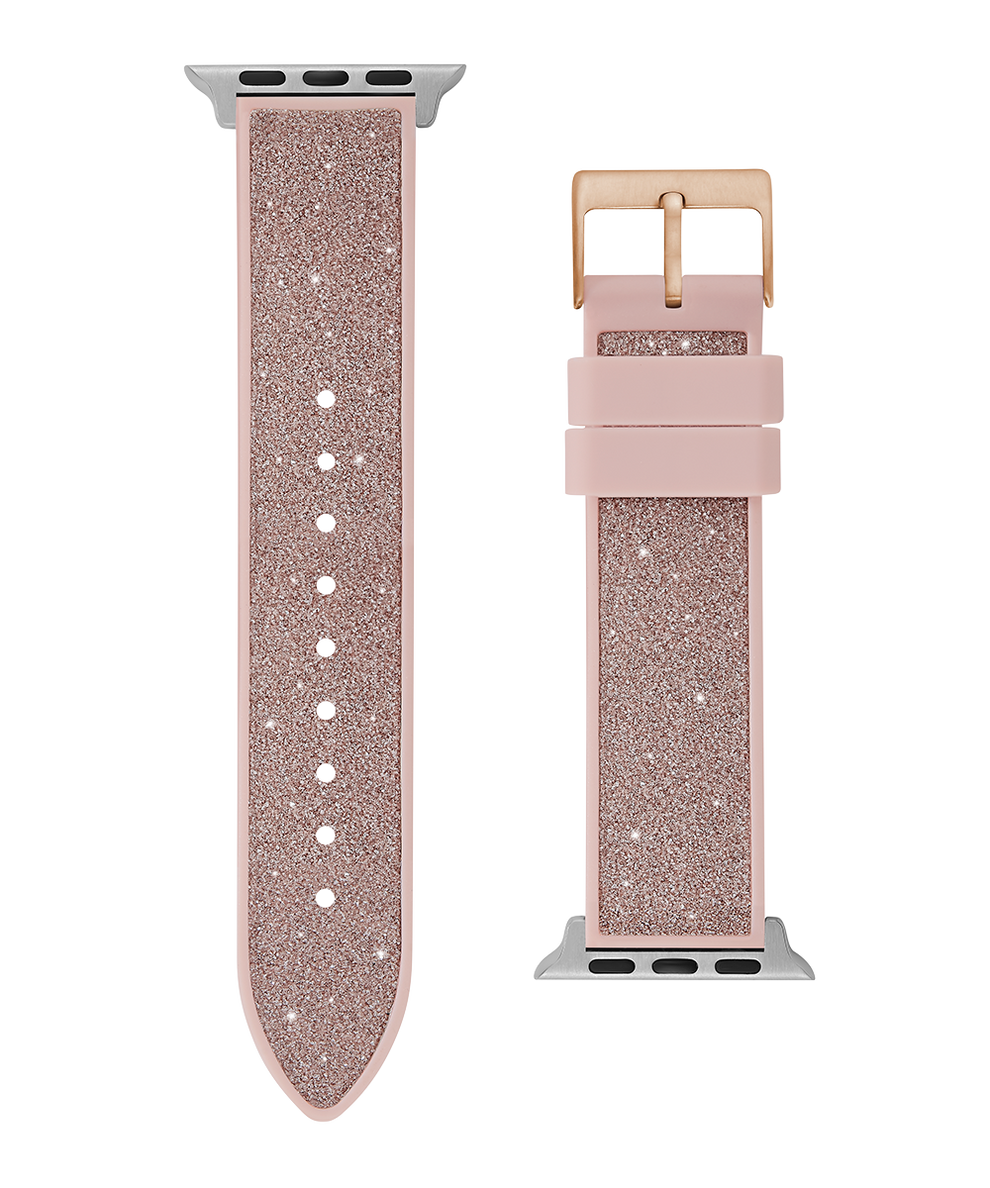 GUESS Glitter Leather on Silicone Band for Apple 38 40 mm Watch