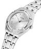 GW0033L1 GUESS Ladies 36mm Silver-Tone Analog Sport Watch caseback (with attachment) image lifestyle