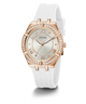 GW0034L2 GUESS Ladies 36mm White & Rose Gold-Tone Analog Sport Watch alternate image