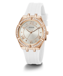 GW0034L2 GUESS Ladies 36mm White & Rose Gold-Tone Analog Sport Watch alternate image