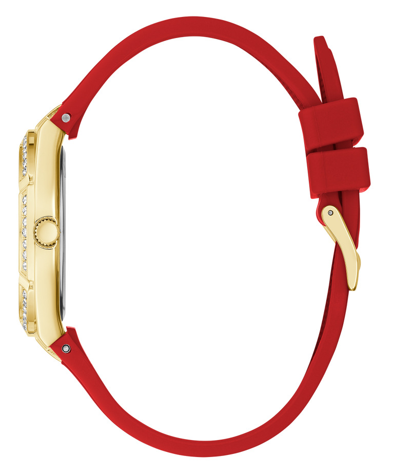GW0034L6 GUESS Ladies 36mm Red & Gold-Tone Analog Sport Watch profile image