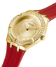 GW0034L6 GUESS Ladies 36mm Red & Gold-Tone Analog Sport Watch caseback (with attachment) image lifestyle