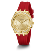 GW0034L6 GUESS Ladies 36mm Red & Gold-Tone Analog Sport Watch alternate image