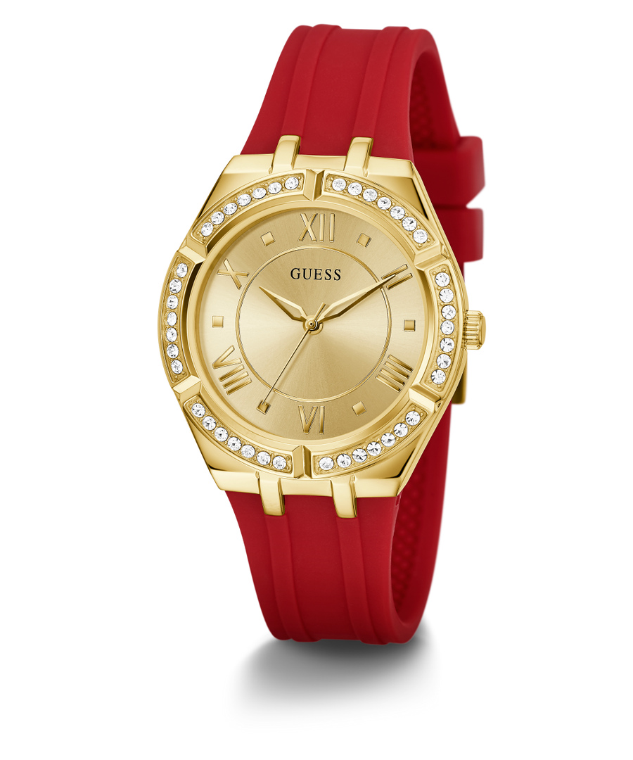 GW0034L6 GUESS Ladies 36mm Red & Gold-Tone Analog Sport Watch alternate image