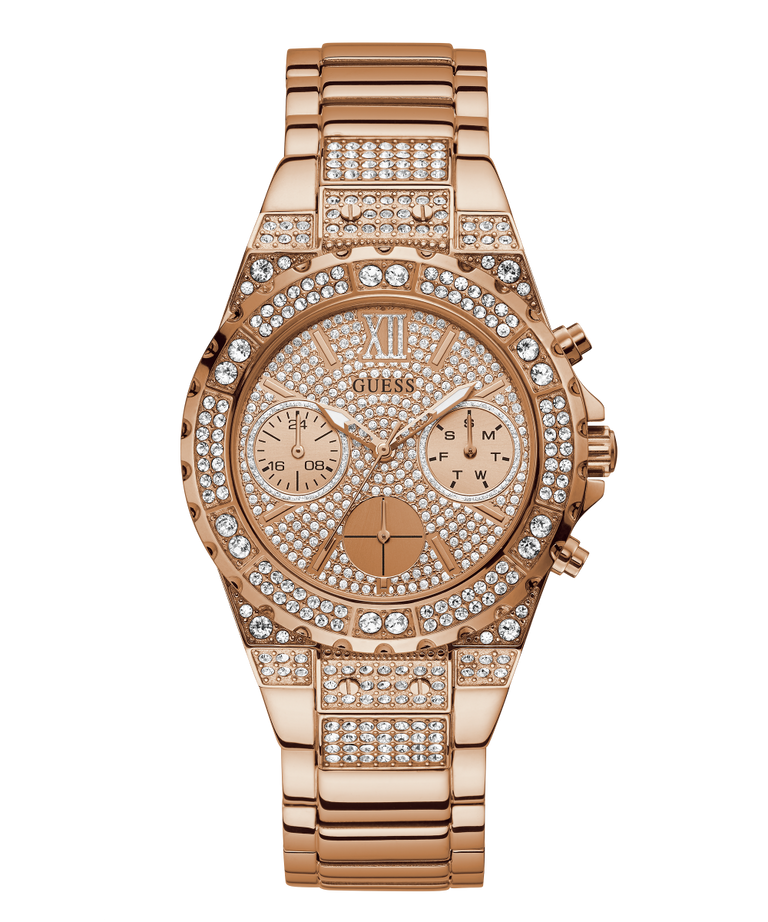 GW0037L3 GUESS Ladies 39mm Rose Gold-Tone Multi-function Sport Watch primary image
