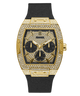 GW0048G2 GUESS Mens 51mm Black & Gold-Tone Multi-function Trend Watch primary image