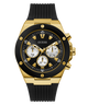 GW0057G1 GUESS Mens 46mm Black & Gold-Tone Multi-function Sport Watch primary image