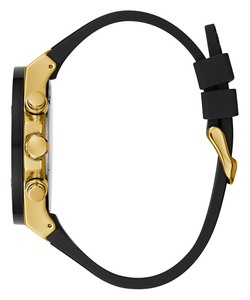 GUESS Mens Black Gold Tone Multi-function Watch - GW0057G1 GUESS Mens Black Gold Tone Multi-function Watch - GW0057G1