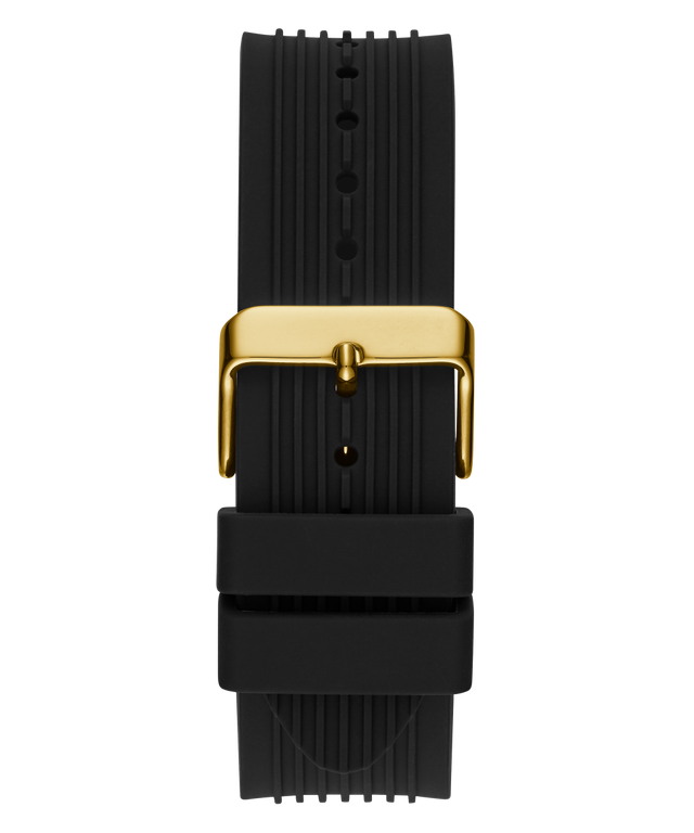 GW0057G1 GUESS Mens 46mm Black & Gold-Tone Multi-function Sport Watch strap image