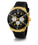 GW0057G1 GUESS Mens 46mm Black & Gold-Tone Multi-function Sport Watch alternate image