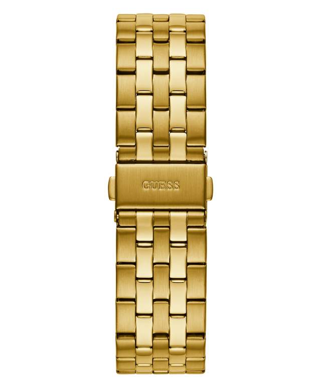 GW0068G3 GUESS Mens 45mm Gold-Tone Multi-function Dress Watch strap image