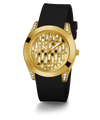 GW0109L1 GUESS Ladies 39mm Black & Gold-Tone Analog Trend Watch alternate image